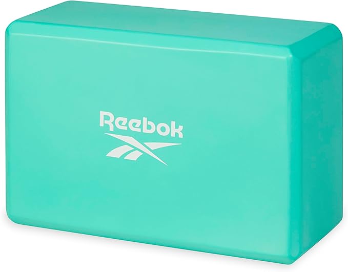 Reebok Solid Yoga Block, 4” x 6” x 9” Yoga Brick with Lightweight Support for Flexibility, Balance & Alignment, Portable F...