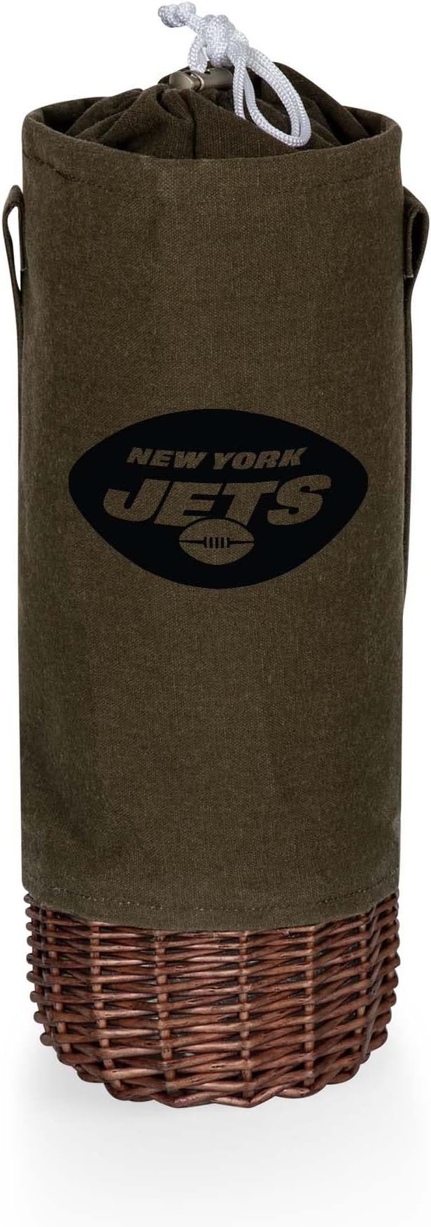 PICNIC TIME NFL Unisex-Adult NFL Malbec Insulated Canvas and Willow Wine Bottle Basket