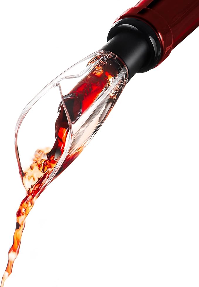 2-Pack Wine Aerator & Pourer - Improves Taste & Aroma, Premium Aerating Pourer & Decanter Spout, No Drip, Gifts for Wine Lovers