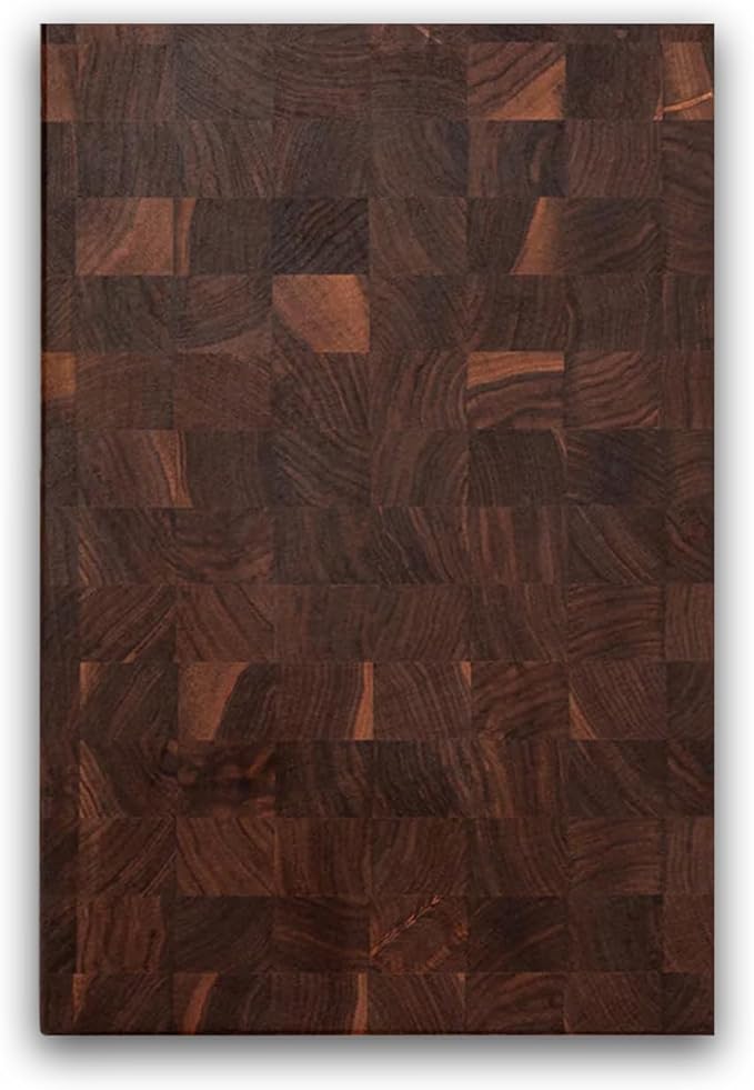 John Boos CCB Series Rectangular Wooden Walnut Cutting Board 18”x12” – 1.75” Thick, 12-lb Reversible Butcher Block with End-Grain & Finger Grips – Made in the USA