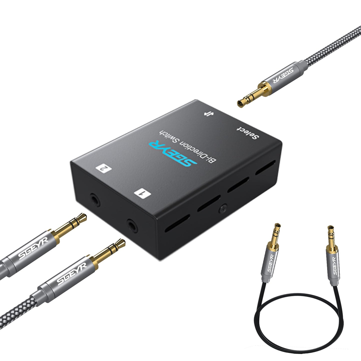 Sgeyr Audio Switcher 3.5Mm Bi-Direction Switch 2-In-1 Out/ 1-In-2 Out Audio Stereo Mixer Mini Sound Mixer For Pc Versatile Conne
