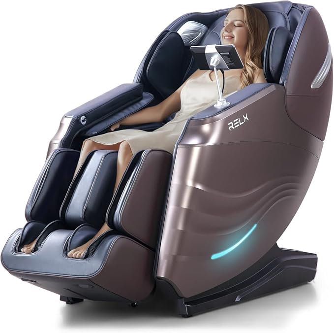 RELX Massage Chair Full Body, 15 Modes Zero Gravity SL-Track Shiatsu Massage Chair Built-in Heat System, Airbag Massage wi...
