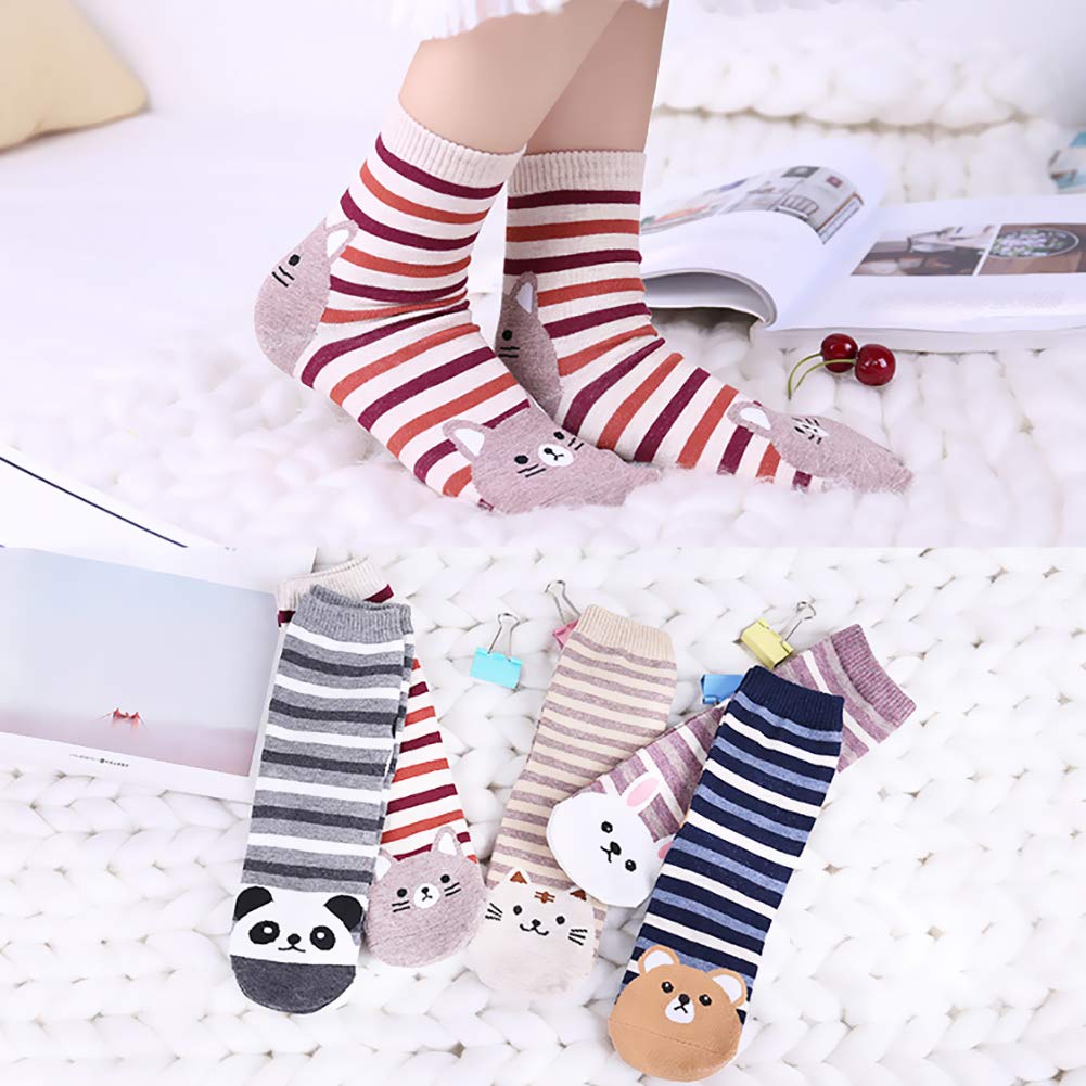 Womens Funny Socks Cozy Cute Printed Patterned Fun Sock Novelty Cat Dog Socks for Women, Cute