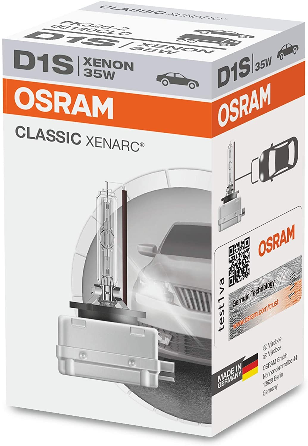 2 X Osram Xenarc Electronic Classic D1S Xenon 66140Clc