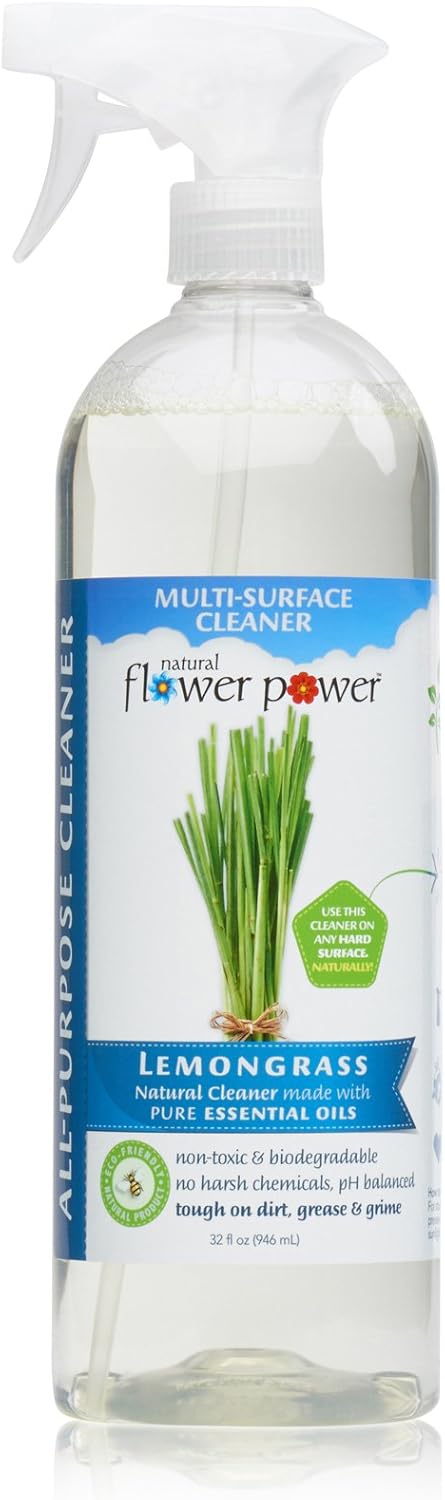 All-Purpose Cleaner Concentrate - Makes 32 Fl Oz Just Add Water - Multi-Surface Cleaning Spray, Non-Toxic, No Harsh Fumes or Chemicals, Child & Pet Safe - Lemongrass