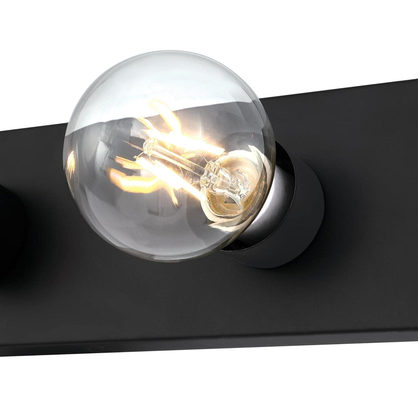Westinghouse Traditional Four-Light Indoor Vanity Light Fixture, 4-Light, Matte Black, Alloy Steel, Model 6117600