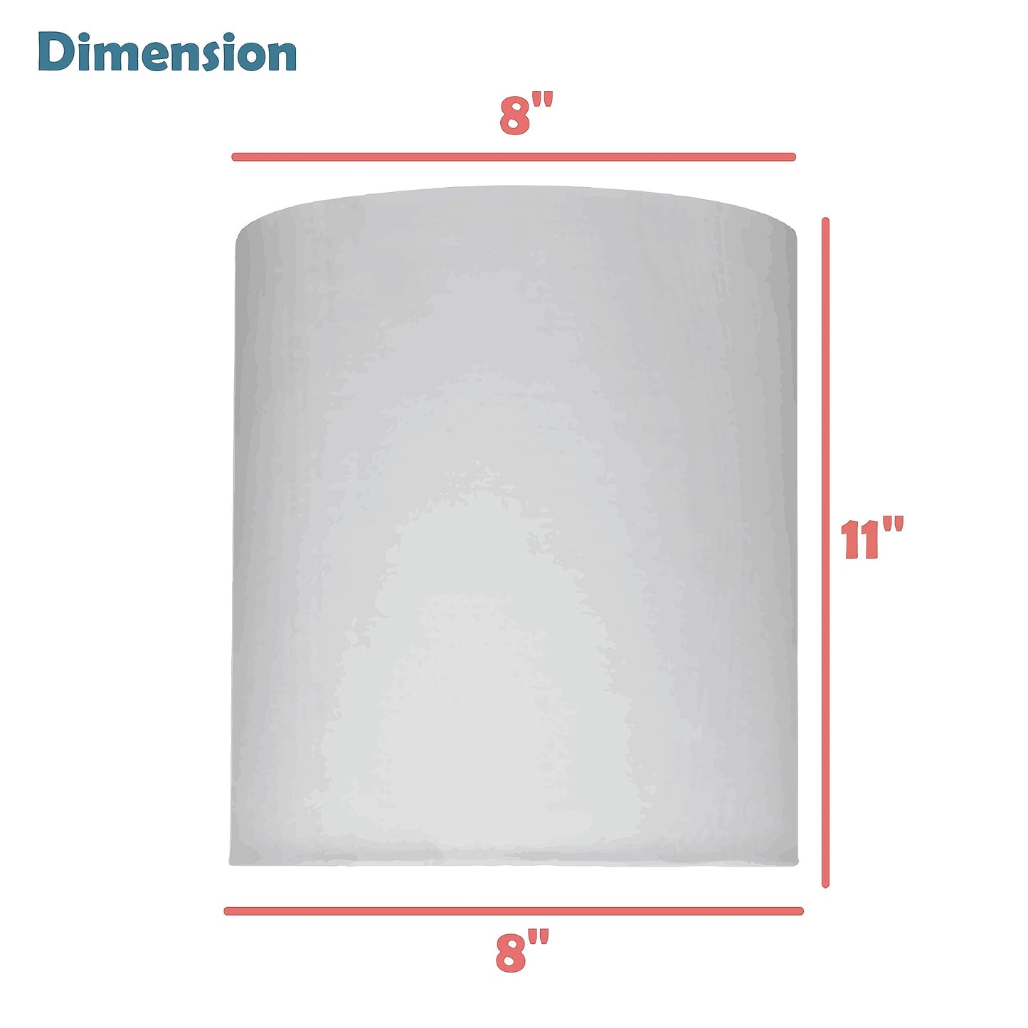 Aspen Creative Drum Lamp Shade, Off-White Circled Pattern, Linen, 8in x 8in x 11in, Model 31130A