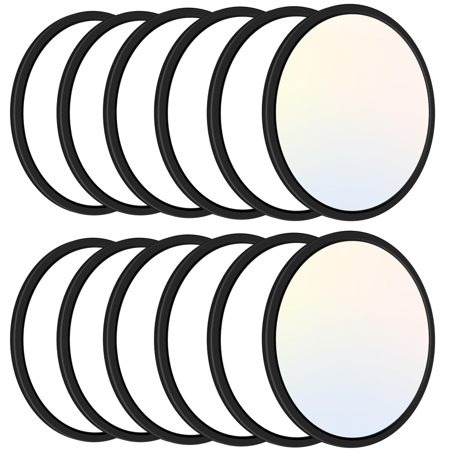Zemty 12Pack 12 Inch Led Ceiling Light, Slim 28W 3200Lm, 3 Color Temp 3000K/4500K/6000K, Black, Model