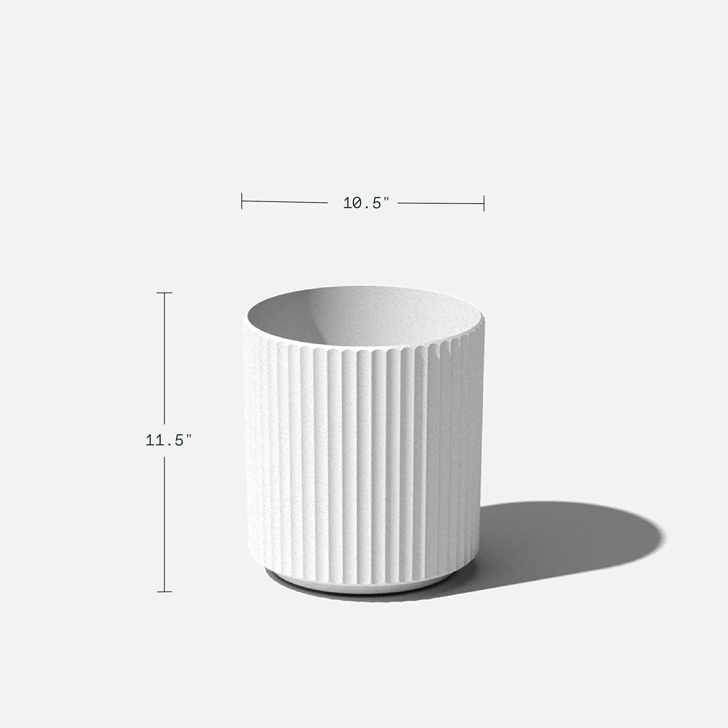 Veradek Demi Series Round Planter for Porch, Patio, Backyard | Durable Plastic-Concrete Material | Modern Décor for Tall Plants, Flowers