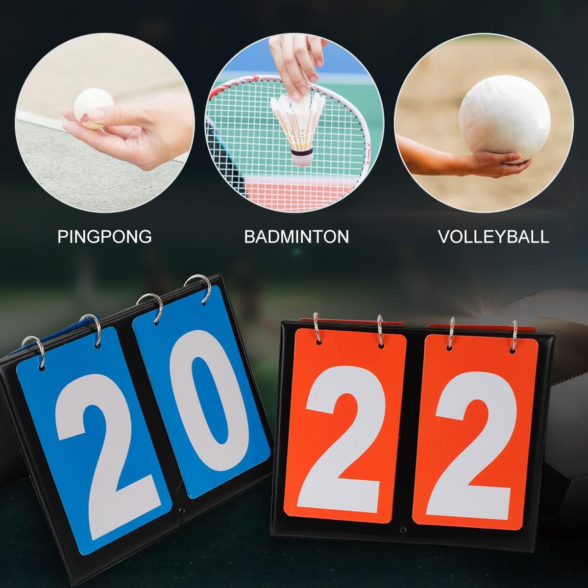 Portable Table Top Scoreboard Flipper, Multi Sports Score Flip Scoreboard Score Keeper