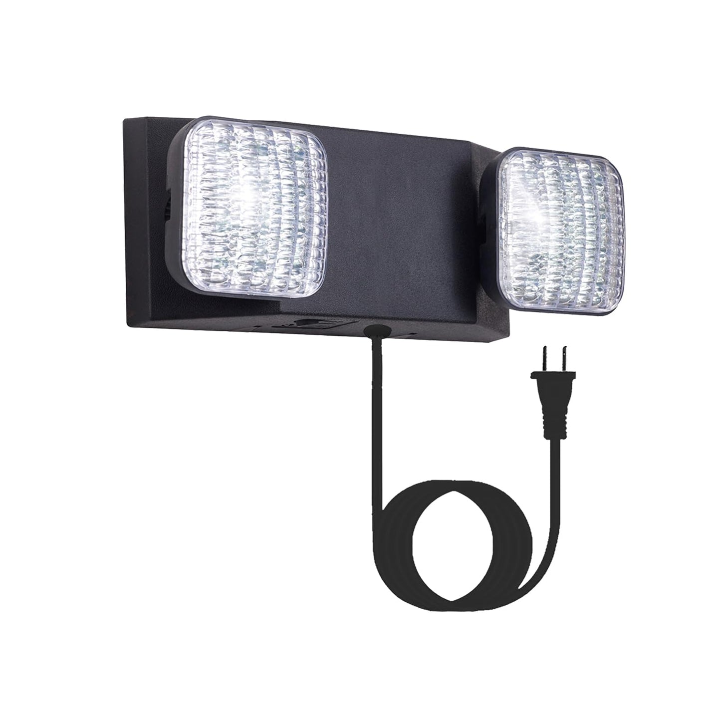 Gzruiyang Led Emergency Lights With Battery Backup  Commercial Emergency Light Fixtures For Business Home Power Failure Emergency Exit Sign Lighting With 1.0 Meter Plug  Black