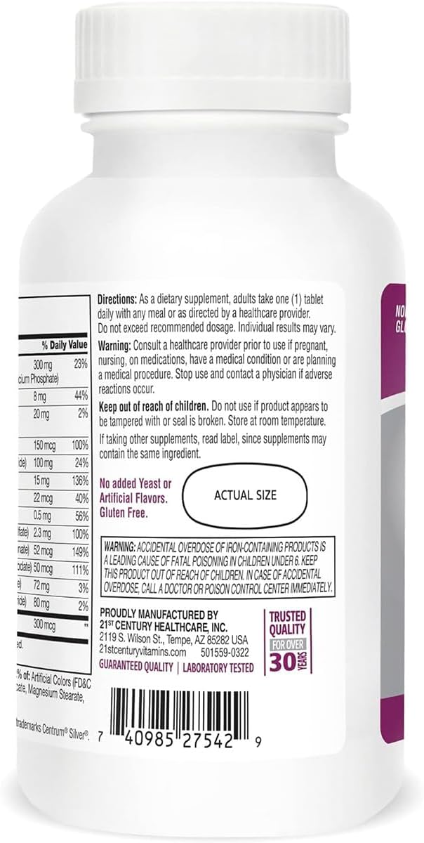 21st Century Sentry Senior Women 50 Plus Tablets, 100 Count (27542)