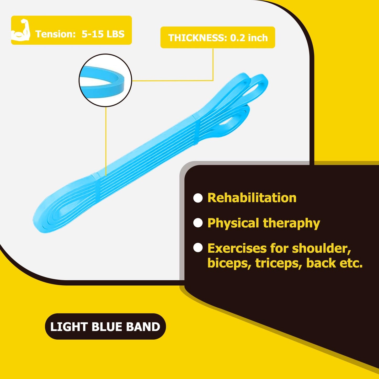 Pull Up Bands, Resistance Bands, Pull Up Assistance Band Exercise Bands for Men & Women Working Out, Body Stretching, Physical Therapy, Muscle Training - Blue