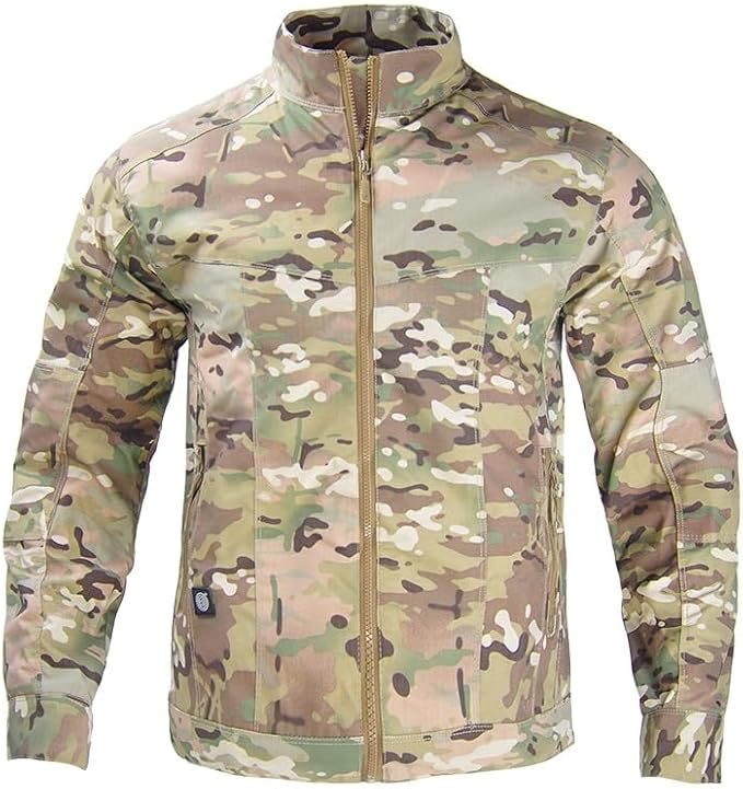 LOONG FLAG CLAN Men's Tactical Jacket, Military Warm Hooded Coat, Windproof Soft Shell Army Jacket for Outdoor Hunting Hiking
