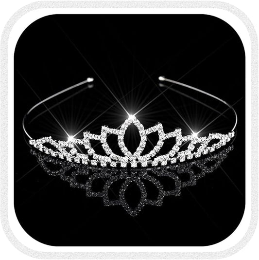 Kilshye Silver Tiaras and Crowns Rhinestone Wedding Tiara Birthday Prom Crown Hair Accessories for Women