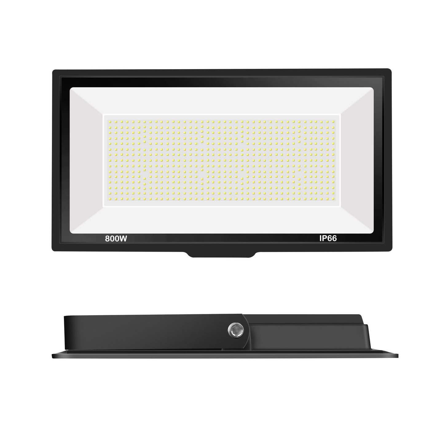 Gopretty 800W Led Flood Light Outdoor 3600W Equivalent Super Bright Floodlight With Plug 80000Lm 6000K Daylight White Ip66 Waterproof Commercial Lighting For Sports Fields Courts  Arena  Stadium