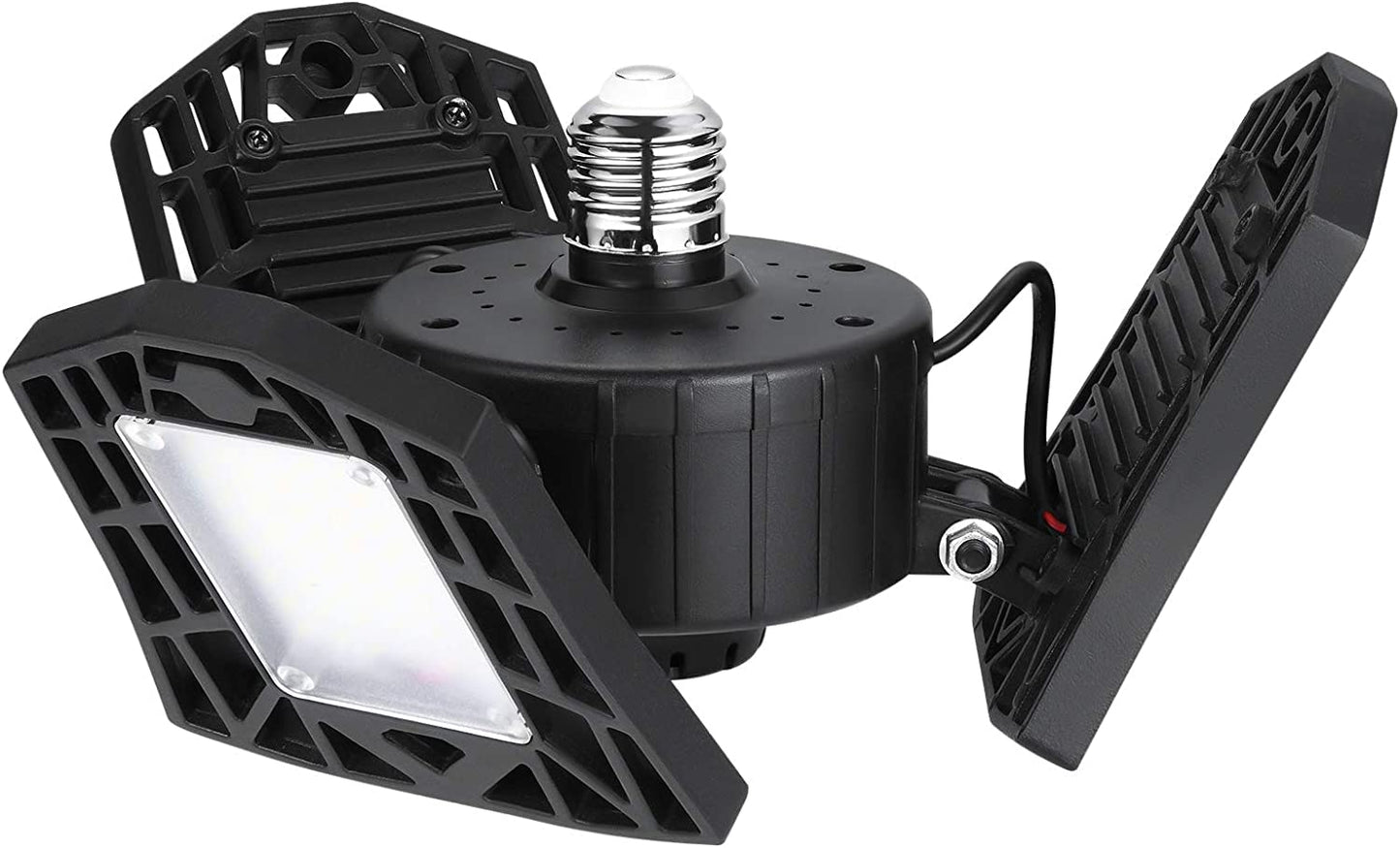 KONPWAY Deformable LED Garage Light 6000 Lumen 60W Neutral 1-Pack Plastic Model 3d55bb6f-818e-4378-8108-