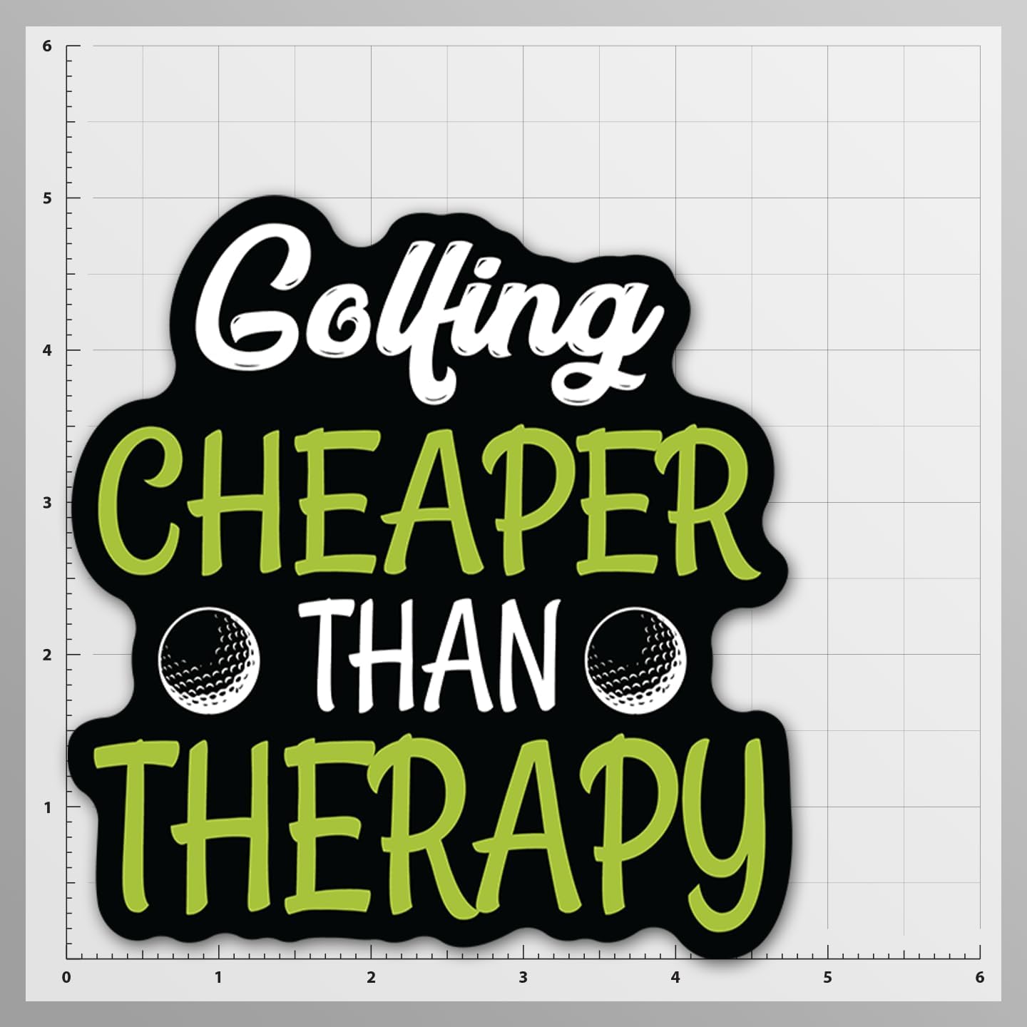Funny Golf Stickers – Choose from 10 Humorous Designs – Durable Waterproof Vinyl Decals for Cars, Golf Carts, Laptops, Windows, Bumpers & More – 5 Inch (Cheaper Than Therapy)