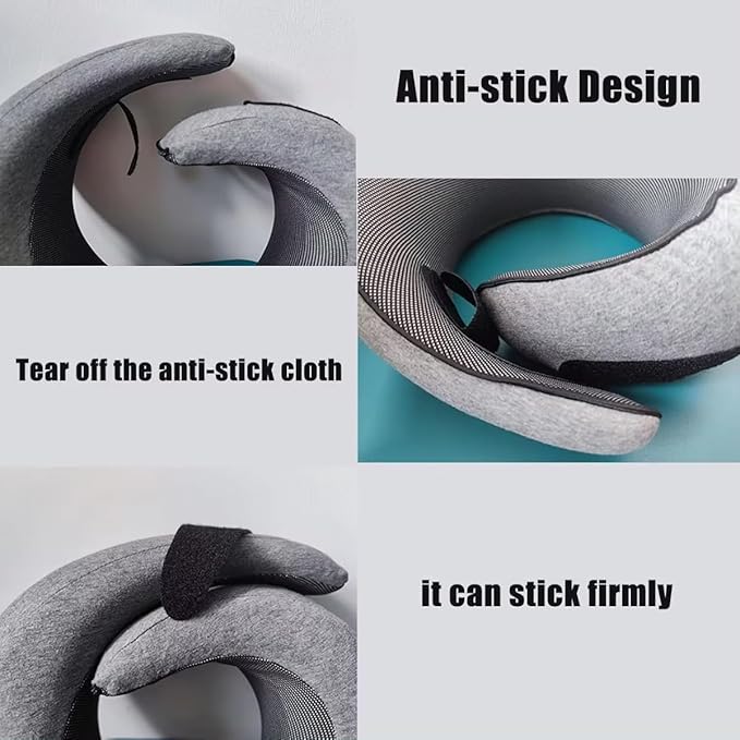 Wander Plus Travel Pillow, Travel Neck Pillow Memory Foam Travel Pillow 2024 New Travel Pillow Suitable for Travel, Airplanes, Cars and Offices (Light Gray)