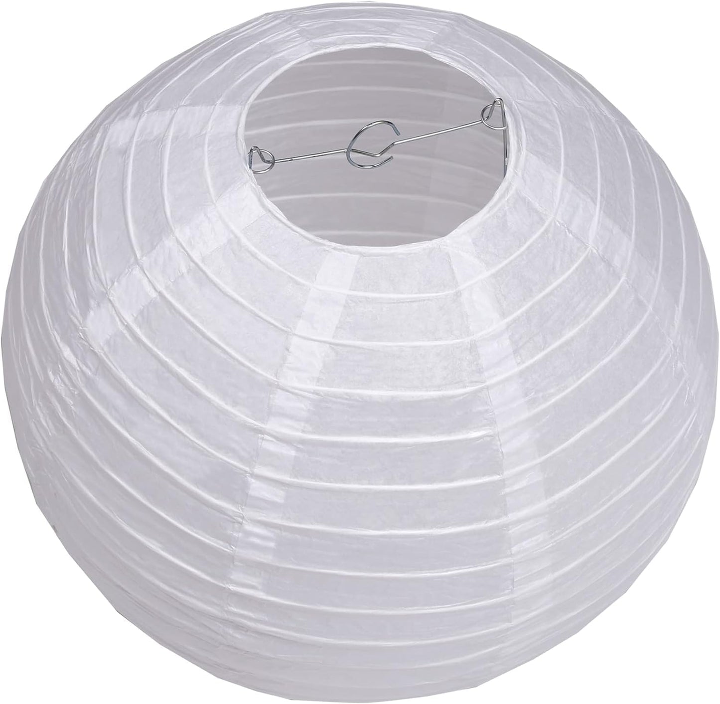 Matissa Round Paper Lanterns - 10 White Paper Decor For Wedding & Birthday Party, Pack Of 3
