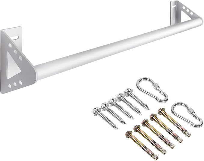 Purife Wall Mounted Doorway Pull Up Bar, Heavy Duty Strength Training Pull-Up Bars for Doorframe, Support Beam or Joist Mo...