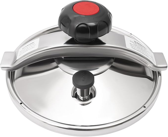 7.4QT Stainless Steel Pressure Cooker, 60Kpa Large Steamer Cooking Pressure Canners, Safety Valves, Compatible with Induction and Gas Stovetops for Family or Commercial