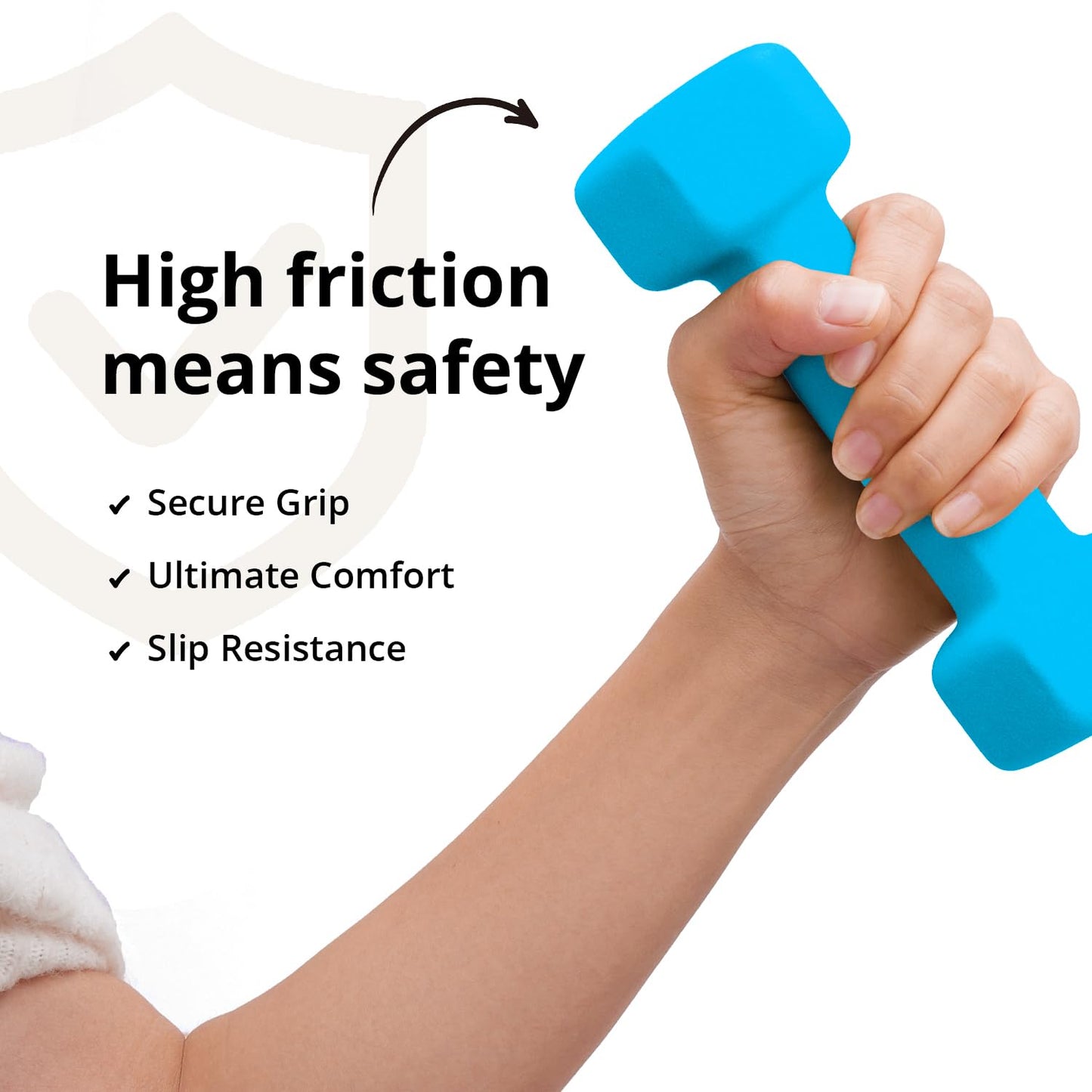Portzon 10 Colors Options Compatible with Set of 2 Neoprene Dumbbell,1-15 LB, Anti-Slip, Anti-roll, Hex Shape