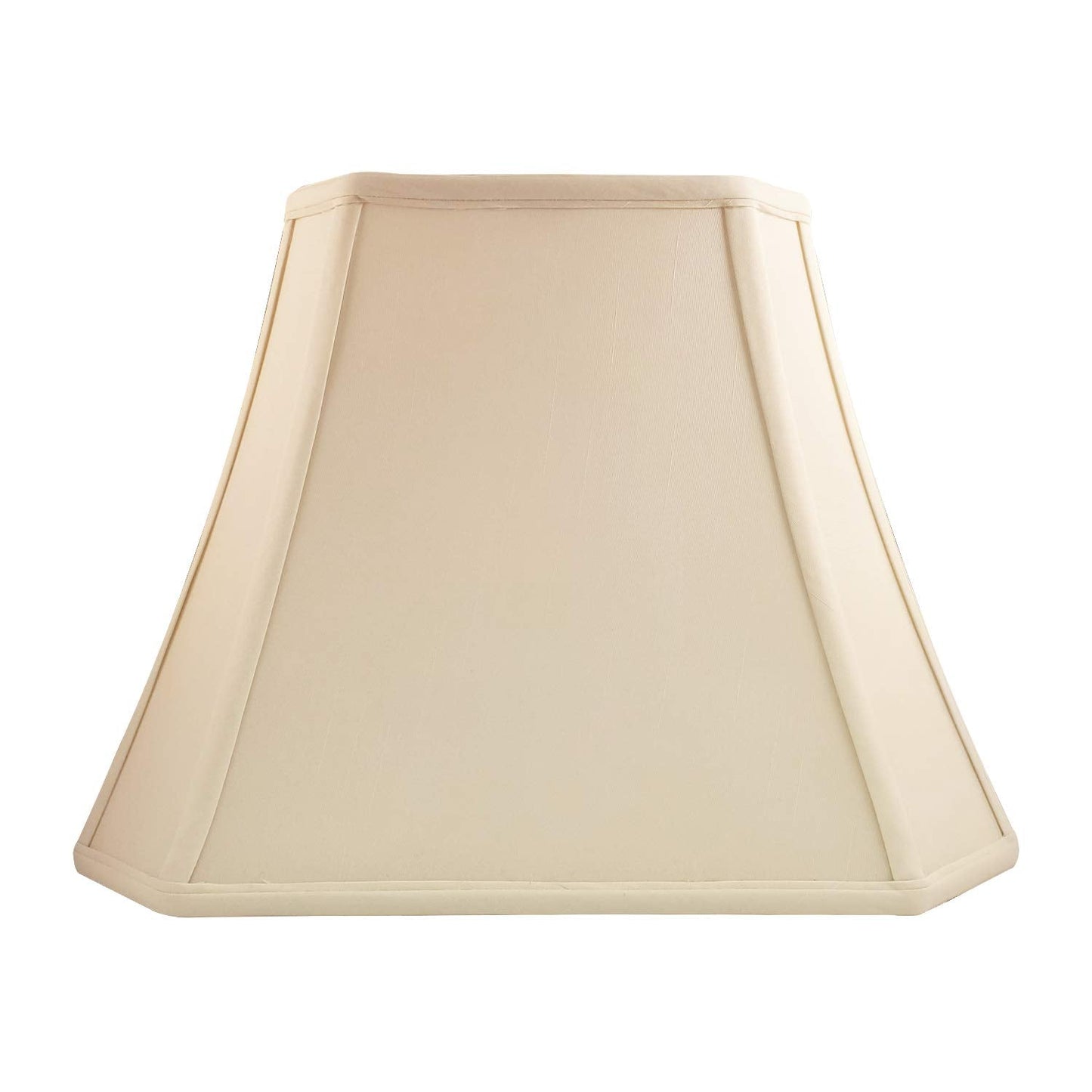 Royal Designs, Inc. Rectangle Lamp Shade, 10 x 18 x 13.25, Faux Silk, Eggshell, 2-Pack, Model BSO-710-18EG-2
