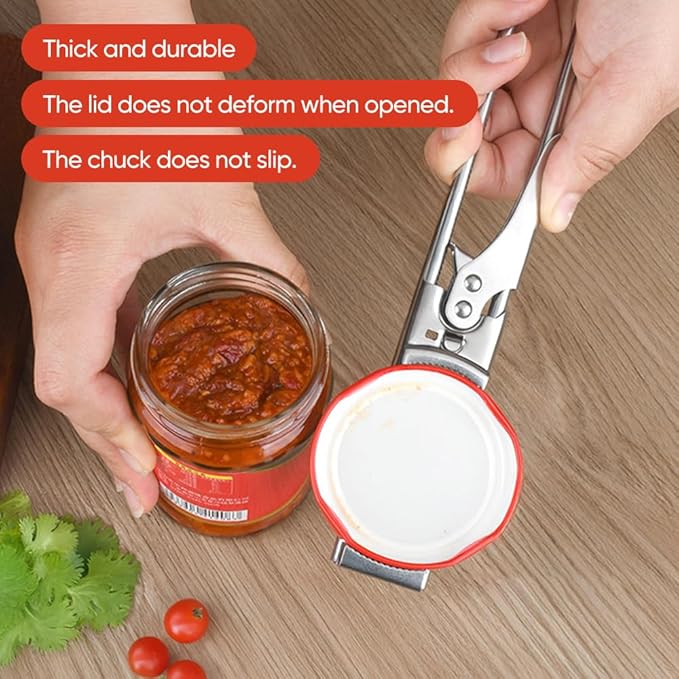 Adjustable Stainless Steel Can Opener,Master Opener Adjustable Jar and Bottle Adjustable Multifunction Stainless Steel Can Jar Lid Gripper Manual Opener for Kitchen Accessories