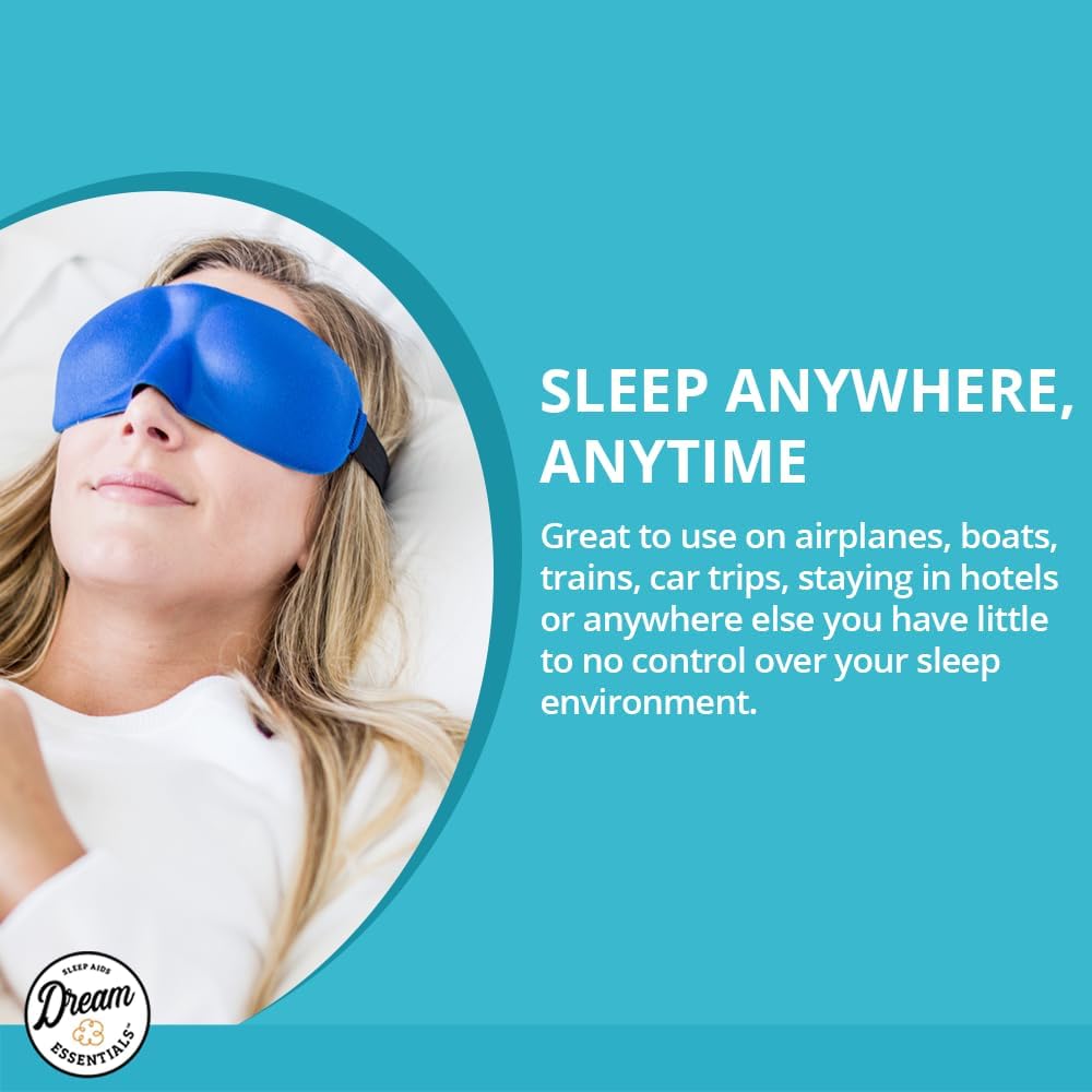 Wild Essentials® Sweet Dreams™ Comfortable & Contoured Sleep Mask Kit with Carry Pouch and Moldex® Ear Plugs, Travel Set, Gift