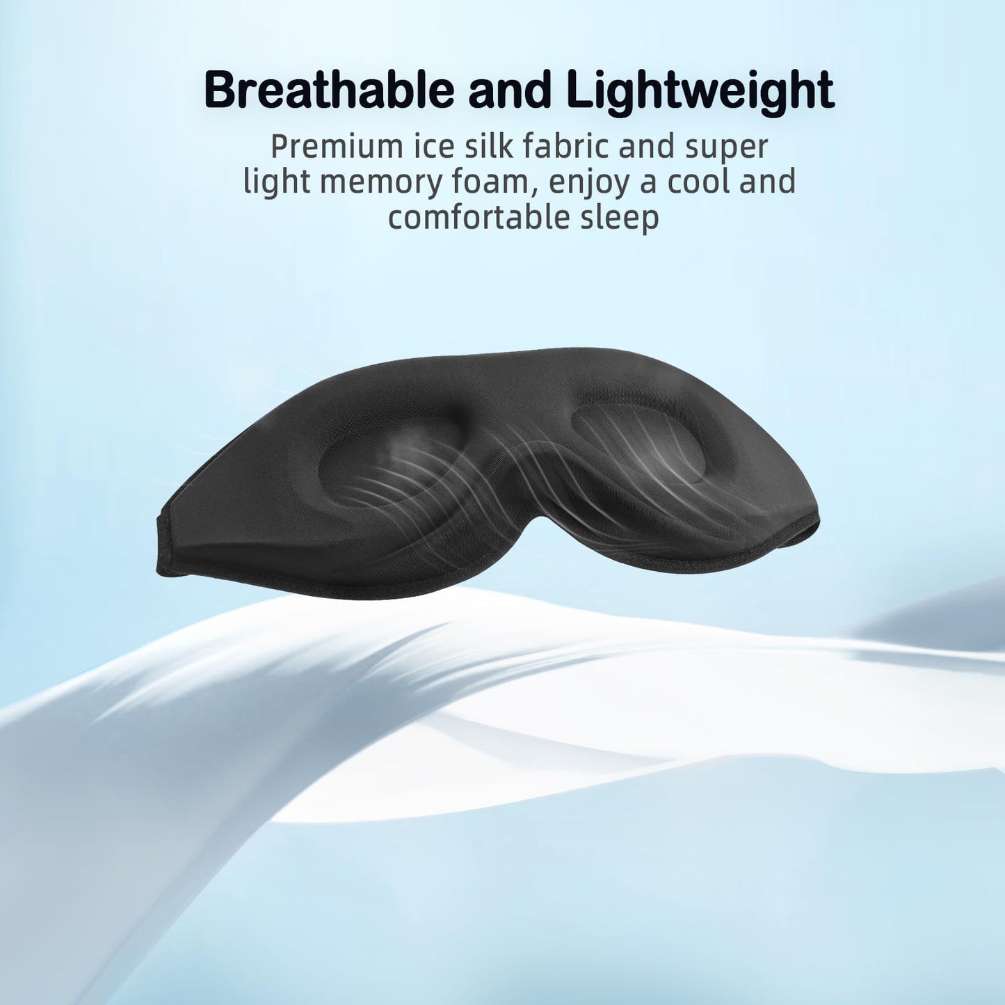 LitBear Sleep Mask for Side Sleeper Women Men, Eye Mask for Sleeping Light Blocking, 3D Contoured Cup Sleeping Mask, Soft Breathable Sleep Eye Mask with Adjustable Strap for Flight, Light Purple