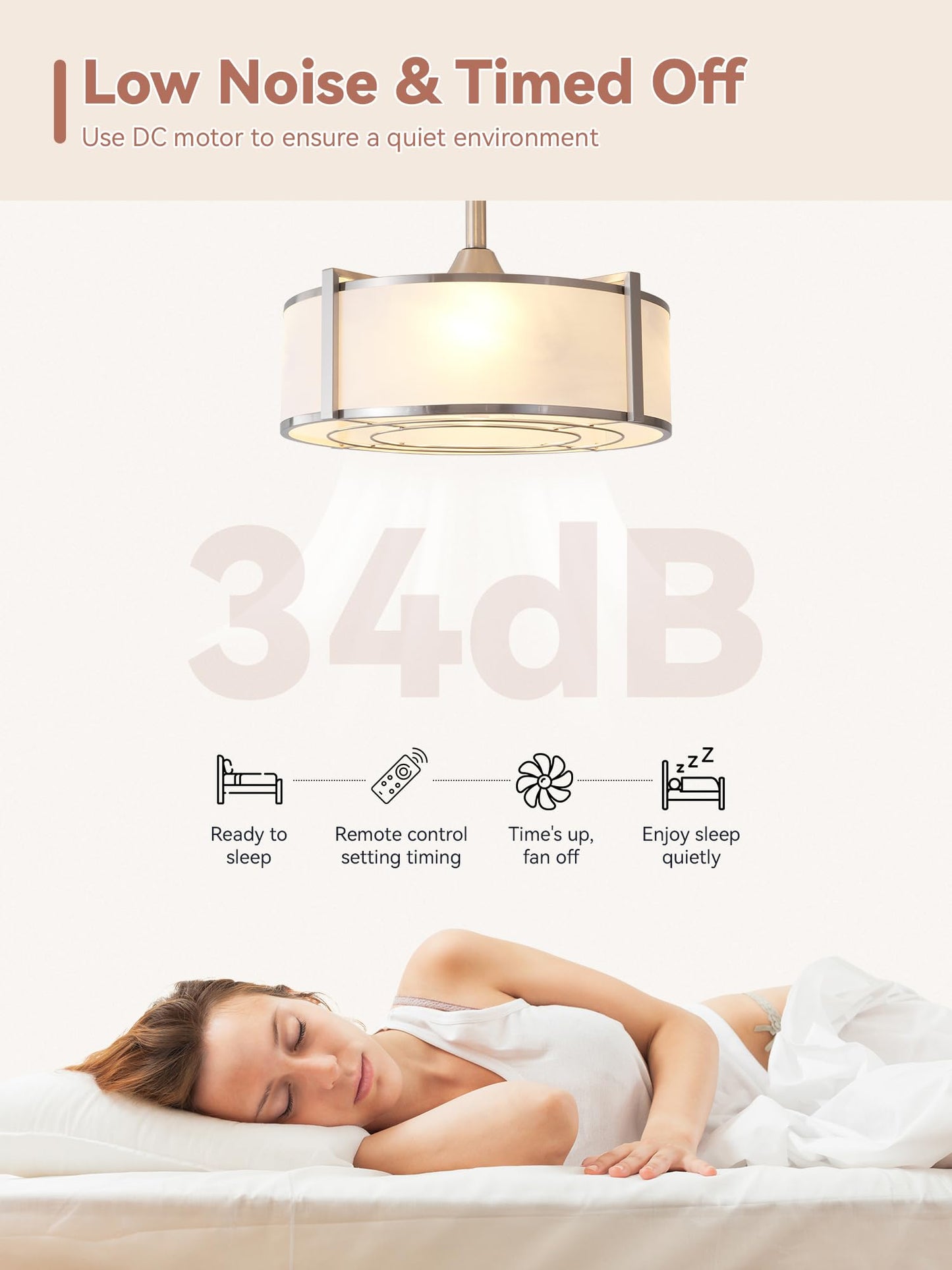 Ymkskj 20 Silver Fandelier Ceiling Fans With Lights, Boho Rattan Ceiling Fan With Light Remote Control, Caged Mid-Century Modern