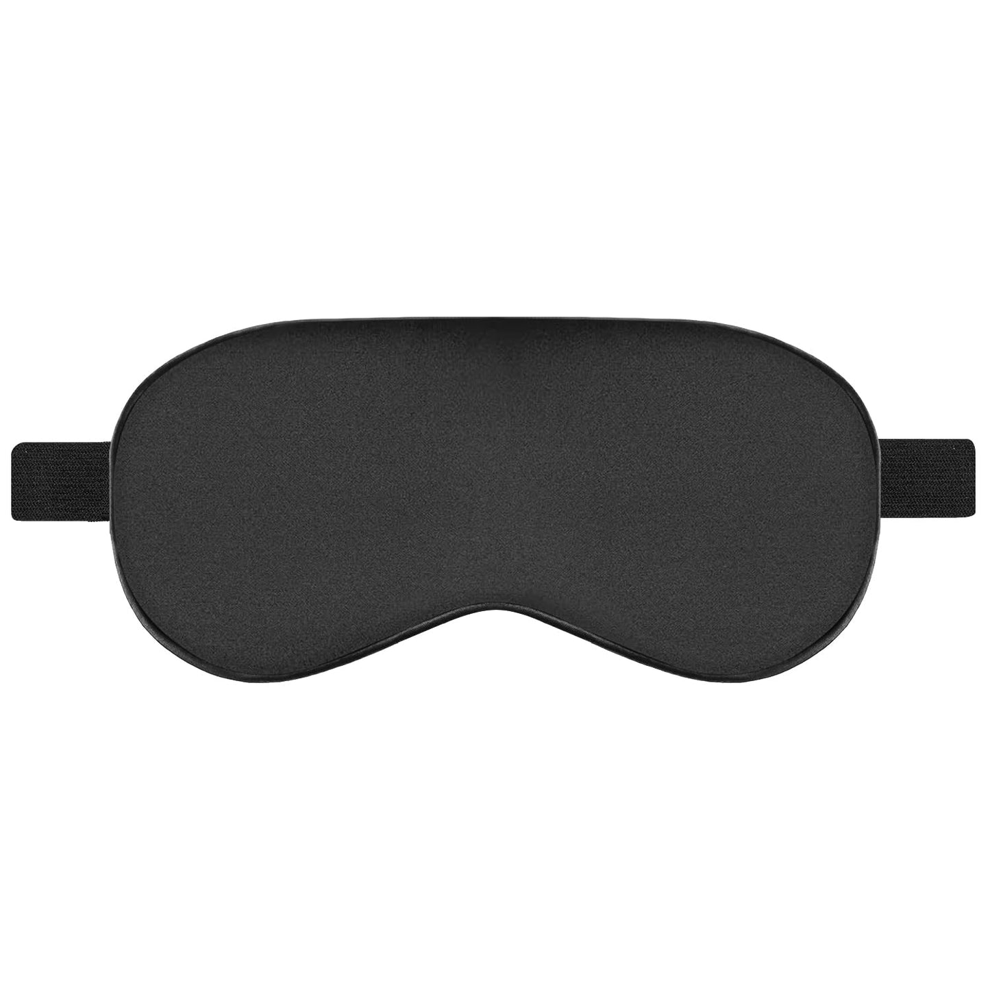 Ukissim Silk Sleep Mask, Adjustable Soft Eye Cover for Comfortable Sleep & Naps, Pressure-Free, Machine Washable - Black