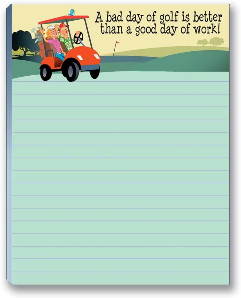 Stonehouse Collection | Funny Golf Notepads | 4 Assorted Golfing Note Pads | Small Gift Idea | USA Made (Golf Set #1)