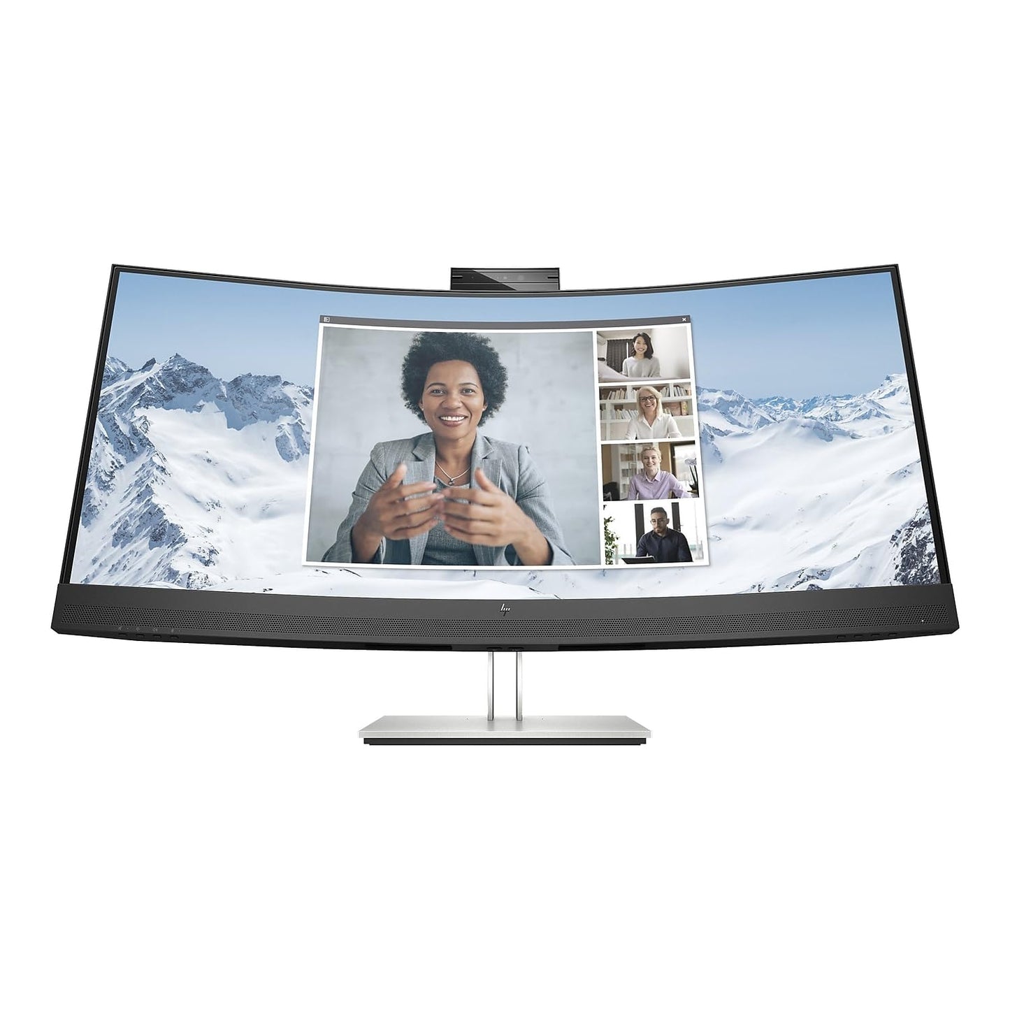 Hp E34M G4 34 Class Webcam Wqhd Curved Screen Lcd Monitor - 21:9 - Black