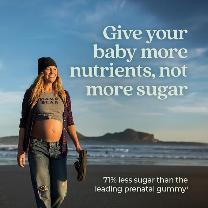 New Chapter Prenatal Multivitamin Gummies – 71% Less Sugar, Prenatal Gummies for Mom & Healthy Baby with Methylfolate, Vitamin D3, Choline + Ginger, Non-GMO, Gluten Free, Berry Citrus, 90ct