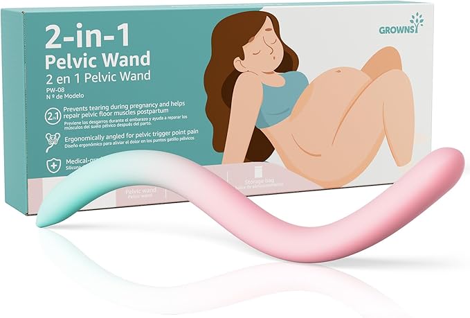 GROWNSY Perineal Massage Stick for Pregnancy Labor and Birth Prep, Pain Relief for Labor and Delivery, Pelvic Wand Tool, P...