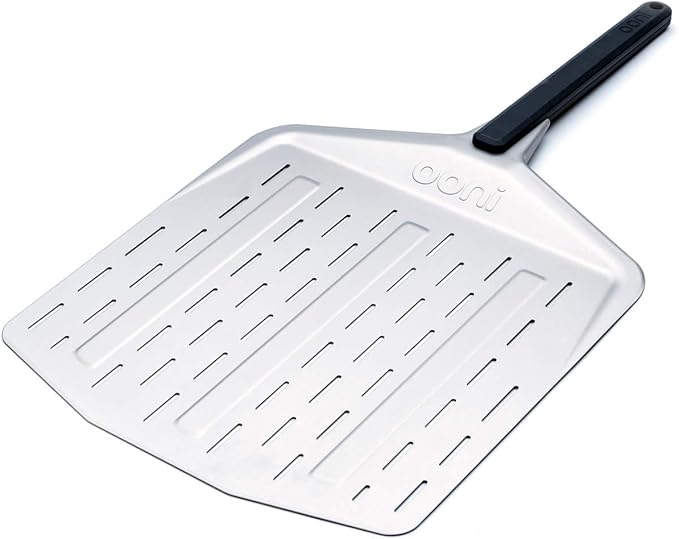 ooni 12" Perforated Pizza Peel Turning Peel 12" Bamboo Serving Pizza Peel - Essesntial Pizza Oven Accessories Bundle