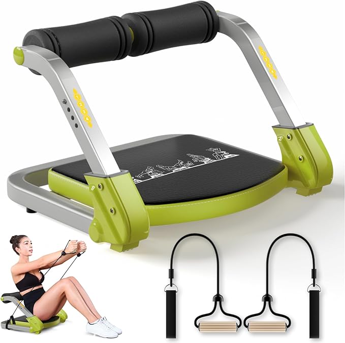 Ab Trainer/Crunch Machine, Ab Workout Equipment, 4 Adjustable Resistance, Ab Machine for Stomach Workout, 350 LBS Weight C...