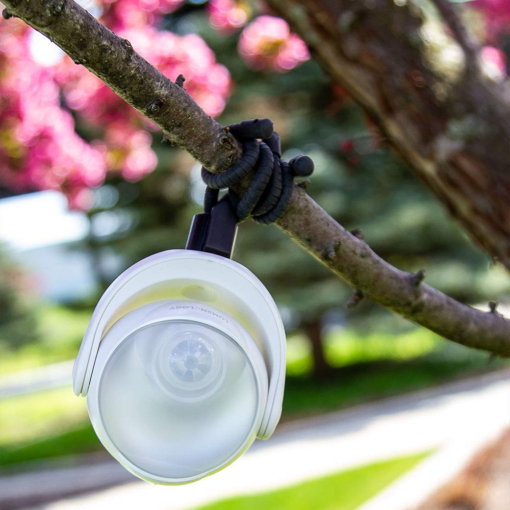 Limitless Innovations Lumenology Portable LED Motion Sensor Light 148 Lumens 13 ft Range Tripod Base Magnetic Option White Model LMLGY-SMSL-002