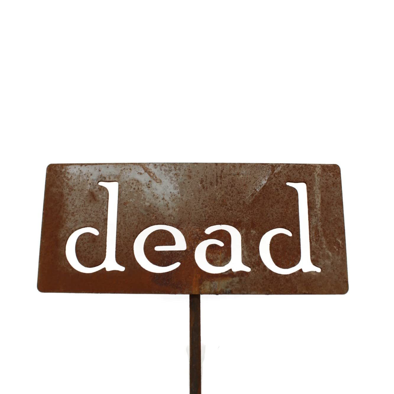 Classic Metal Garden Markers 19 Inches Tall (dead, Naturally Rusted)