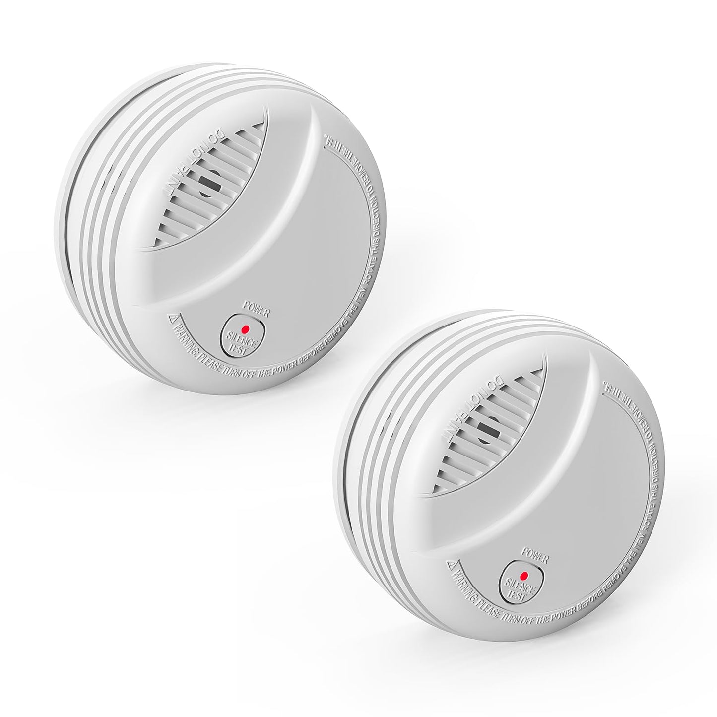 2 Pack Wireless Smoke Detectors for Home,Photoelectric Wireless Fire Alarms Battery Powered Design (not Included),Portable Operated for Travel,Attic Fire Alarm Universal RV Smoke Detector
