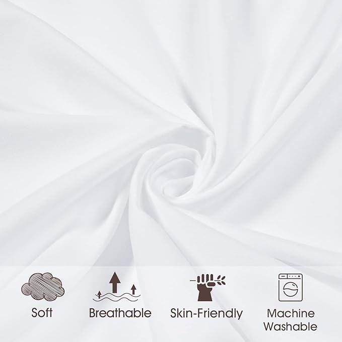 PHF Baby Changing Pad Covers for Boys Girls, 2 Pack Ultra Soft Breathable Microfiber Changing Pad Table Sheets for Most Baby Changing Pads, White & White
