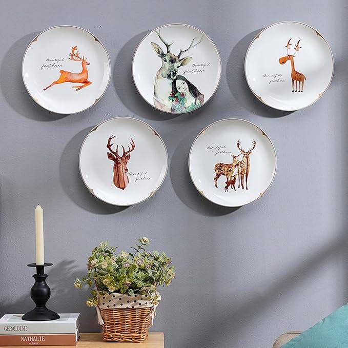 20 Pack Invisible Vertical Plate Holders, Plastic Picture Hanger Sticky Hanger, Adhesive Picture Hanger with Nail Picture Hanging Hooks for Decorative Picture Photo Plate Wall Art