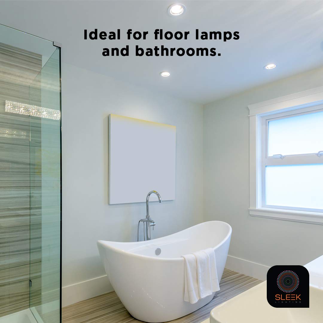 Sleeklighting Gu24 Base 23W Cfl Light Bulb, 6500K Super White Daylight, 1600Lm, Glass, 4 Pack, Model 30351