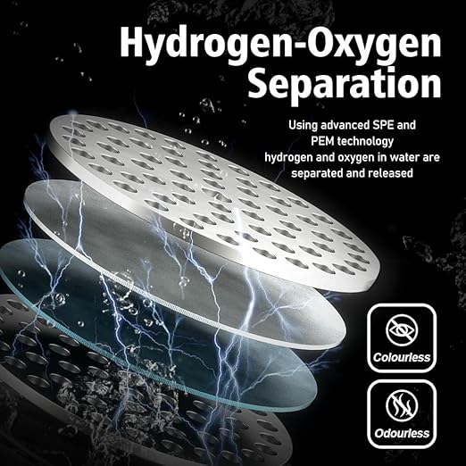 Hydrogen Water Bottle is a 3-Purpose Hydrogen Water Generator That uses Advanced SPE and PEM Over 3000 ppb of odourless Hydrogen Water 2024-New Upgrade (with Hydrogen Absorption)