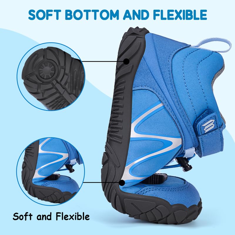 Hi-Y2Kgirls Kids Hiking Boots, Toddler Hiking Shoes Boys Girls Non-Slip Anti Collision Athletic Trekking Walking Boots for...