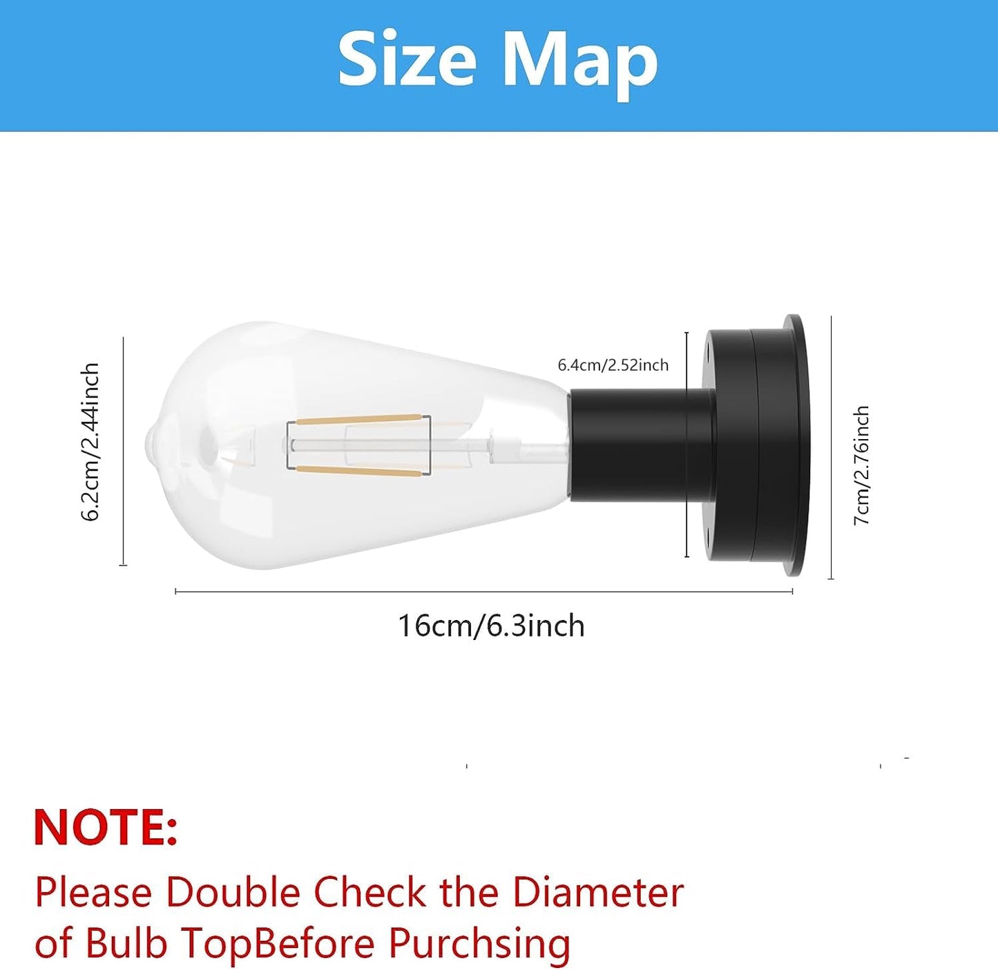 Replacement Solar Light Parts Waterproof Solar Lanterns Replacement Accessories For Lanterns Outdoor (7Cm/2.76 Inch With Bulb 1Pcs)