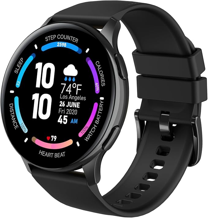 3Plus Callie Smartwatch with 1.43" Round AMOLED Display/Answer & Make Calls/Sleep Monitoring/Heart Rate/IP68 Waterproof/10...