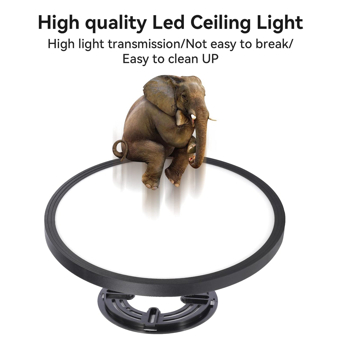 Superyofo 9 Inch Flush Mount Led Ceiling Light, 24W Slim Fixture, Black-4Pack, Day White 6000K, 250W Equivalent